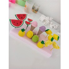 Himi Pasta Süsleri Meyve Koktey 15 Parça Maket Kürdanlı Cupcake Pasta Süsü Doğum Günü Süsleri Pasta Kürdanı