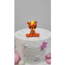Himi Pasta Süsleri Kaplan Sevimli Hayvan Maket Kürdanlı Cupcake Pasta Süsü Doğum Günü Süsleri Pasta Kürdanı Kürdan Süsü