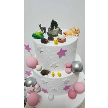 Himi Pasta Süsleri Safari Set 11 Parça Maket Kürdanlı Cupcake Pasta Süsü Doğum Günü Süsleri