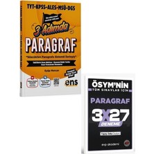 Anla Kazan Yayınları 2027 Ens 2027 Tyt Kpss Ales Msü Dgs Paragraf 3 Adımda Konu Özetli Soru Bankası+ Evp Akademi Paragraf