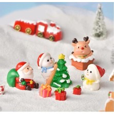 Himi Pasta Süsleri Noel 7 Parça Maket Kürdanlı Cupcake Pasta Süsü Doğum Günü Süsü Pasta Kürdanı Kürdan Süsü