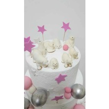 Himi Pasta Süsleri Kutup Ayısı Maket Kürdanlı Cupcake Pasta Süsü 9 Parça Doğum Günü Süsleri