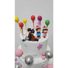 Himi Pasta Süsleri Sevgili Set 9 Parça Maket Kürdanlı Cupcake Pasta Süsü Doğum Günü Süsü Pasta Kürdanı Kürdan Süsü
