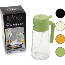 Hace Bazaar 2in1=spreyli - Akıtmalı Cam Yağdanlık 450ML Kilitli Kapaklı - Sürahi Modeli (4887)