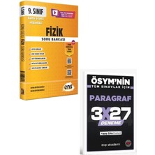 Anla Kazan Yayınları Ens 2027 9. Sınıf Fizik Etkinlikli Soru Bankası+ Evp Akademi Paragraf