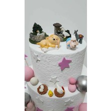 Himi Pasta Süsleri Safari Set 8 Parça Maket Kürdanlı Cupcake Pasta Süsü Doğum Günü Süsleri