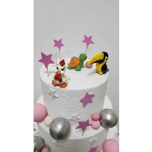 Himi Pasta Süsleri Safari 3 Parça Maket Kürdanlı Cupcake Pasta Süsü Doğum Günü Süsleri Pasta Kürdanı