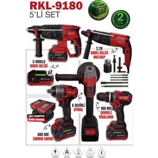 RKL-9180 Retools Bordo 5 'li Set (4'lü Set 100 Nm (Yeni Seri) + 2.28 Pro Hilti)