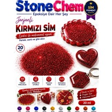 Epoksi Bazlı Kırmızı Parlak Sim 20 ml