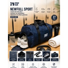 Newfull Sport Ayakkabı Bölmeli Astarlı Su Geçirmez Seyahat ve Spor Çantası-Orta Boy
