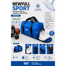 Newfull Sport Ayakkabı Bölmeli Astarlı Su Geçirmez Seyahat ve Spor Çantası-Orta Boy