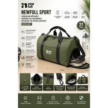 Newfull Sport Ayakkabı Bölmeli Astarlı Su Geçirmez Seyahat ve Spor Çantası-Orta Boy