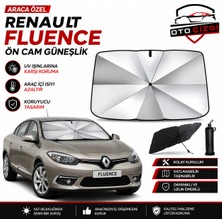OtoÇizgi Renault Fluance Şemsiye Tip Ön Cam Güneşliği Katlanabilir Uv Korumalı Araç Cam Güneşlik