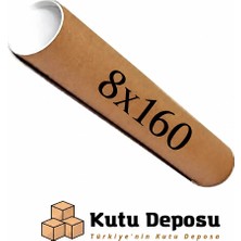 Kutu Deposu 8X160 cm Kapaklı Silindir Postüp Rulo Gönderi Kutusu (1 adet)