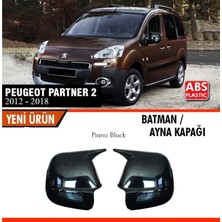 Carlone Peugeot Partner Tepee 2012-2018 Uyumlu Yarasa Batman Ayna Kapağı Piano Black