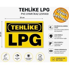 Ergündoğdu 'Tehlike Lpg' Ikaz Uyarı Levhası Pvc 25X35 cm