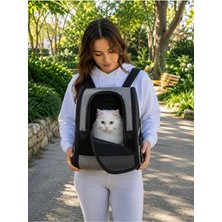 Northern Fashion Kedi Köpek Taşıma Çantası Yıkanabilir Silinebilir Yırtılmaz Fileli Gri Hava Yolları ve Toplu Taşıma Araçları Onaylı
