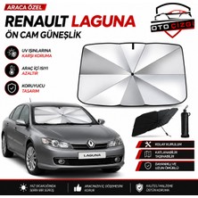 OtoÇizgi Renault Laguna Şemsiye Tip Ön Cam Güneşliği Katlanabilir Uv Korumalı Araç Cam Güneşlik