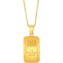 AgaKulche 1 gr Külçe Altın Kolye