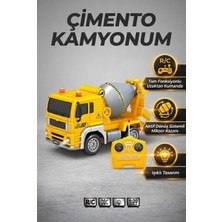Fabu Oyuncak Pilli Işıklı Sesli 1:20 Ölçek Kumandalı Eğitici Çocuk Oyuncak Rc Çimento Kamyonu