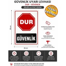 Ergündoğdu 'Dur Güvenlik' Ikaz Uyarı Levhası Pvc 25X35 cm