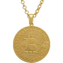 AgaKulche 14 Ayar Bitcoin Kolye