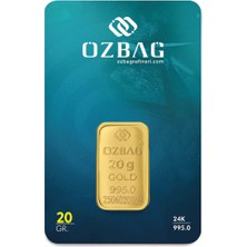 AgaKulche 24 Ayar 20 gr 995 Özbağ Külçe Altın