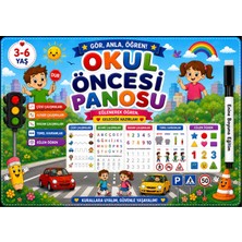 Enine Boyuna Eğitim Okul Öncesi Panosu – Spiralli Büyük Boy Kitap | A3 Boyut | Silinebilir Kalem Ilaveli