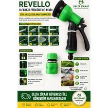 Revello 8 Fonksiyonlu Sulama Tabancası Hortum Ucu Çok Amaçlı Bahçe Çim Araba Yıkama Temizlik
