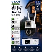 O-KAM 3012 Çift Lens WiFi PTZ Güvenlik Kamerası