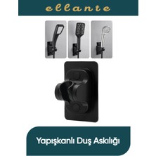 Ellante Duş Başlığı Tutucu Ayarlanabilir 120 Derece Oynar Güçlü Yapışkanlı Suya Dayanıklı El Duşu Tutucu