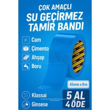 Ellante Çok Amaçlı Su Geçirmez Sızdırmaz Dayanıklı Izolasyon Mavi Tamir Bandı 48 mm 10 mt 1 Adet Güçlü