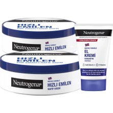 Neutrogena Hızlı Emilen Bakım Kremi X2 Adet + El Kremi Parfümlü 50 ml