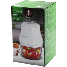 Hace Bazaar Kiwi KC-8203  USB Şarjlı Mini   3 Bıçaklı  Blender Rondo Gıda Doğrayıcı  350ML=MİKA Kristal Hazne (4887)