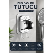 Ellante Yapışkanlı Duş Başlığı Askısı Mafsal Gri Gri Yapışkanlı Mafsal
