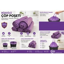Akalın Professional Cleaning Products Büzgülü Lavanta Kokulu Büyük Boy Çöp Torbası 65X70 cm 5 Rulo