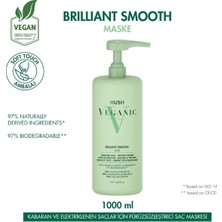 Hush Veganic Brilliant Smooth Kabaran Saçlar Için Pürüzsüzleştirici Maske 1000 ml