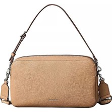 Calvin Klein Bej Kadın Çapraz Çanta Webbıng 2x Strap Lg Camera Bag