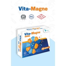 Vitamagne 60 Kapsül  Yetişkinler için Magnezyum ve Vitamin - Magnezyum Malat, Magnezyum Sitrat, Magnezyum Bisglisinat, Vitamin B6, Vitamin B12, Vitamin C, Vitamin D3