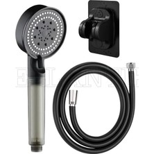 Ellante 5 Fonksiyonlu Filtreli Turbo Duş Başlığı Pvc Hortum Set Yapışkanlı Duş Mafsalı Yüksek Kalite
