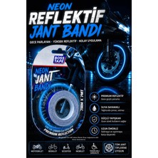 Ellante Neon Reflektif Jant Bandı 7 mm x 7 Metre Motosiklet Bisiklet Scooter Jant Şeridi Gece Parlayan Güçlü Yapışkan