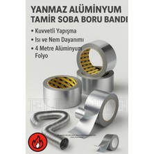 Ellante Yanmaz Aliminyum Tamir Soba Boru Bandı ( 4 Metre Aliminyum Folyo )
