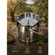 Favo Agro Zeytinyağı Güğümü - Musluklu - Paslanmaz Çelik - Klips Kapaklı