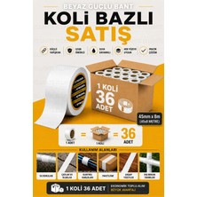Ellante Beyaz Güçlü Tamir Bandı 45MM x 8m Çok Amaçlı Su Geçirmez Tamir Bandı 36 Adet