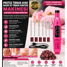 GIGA Protez Tırnak Ayak Nasır ve Tırnak Mantar Makinesi Elektrikli 12V Tırnak Törpü Seti