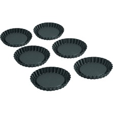 Fisko Kaufmann 6'Lı Siyah Tartolet Kalıbı - 11 Cm - 800992