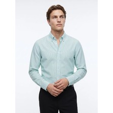 Altınyıldız Classics Yeşil Erkek Düğmeli Tailored Fit Gömlek ACE201262278