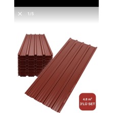 Setkon Galvanizli Trapez  Çatı Kaplama Sacı – 2 Metre (3 Adet-Su Geçirmez ve Paslanmaz Metal Sac)