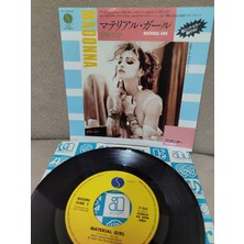 Plakperest Madonna - Material Girl - 1984 Japonya Basım 45LIK Plak - Dönem Basımdır