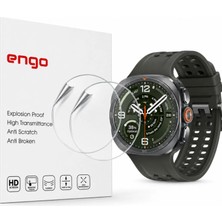 Engo Samsung Galaxy Watch Ultra/Ultra 2 47mm Ekran Koruyucu TPU 2 Adet Tam Kaplayan Akıllı Saat Koruması, Çizilmeye Dayanıklı Koruma